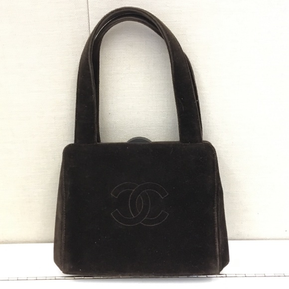chanel vintage velvet bag